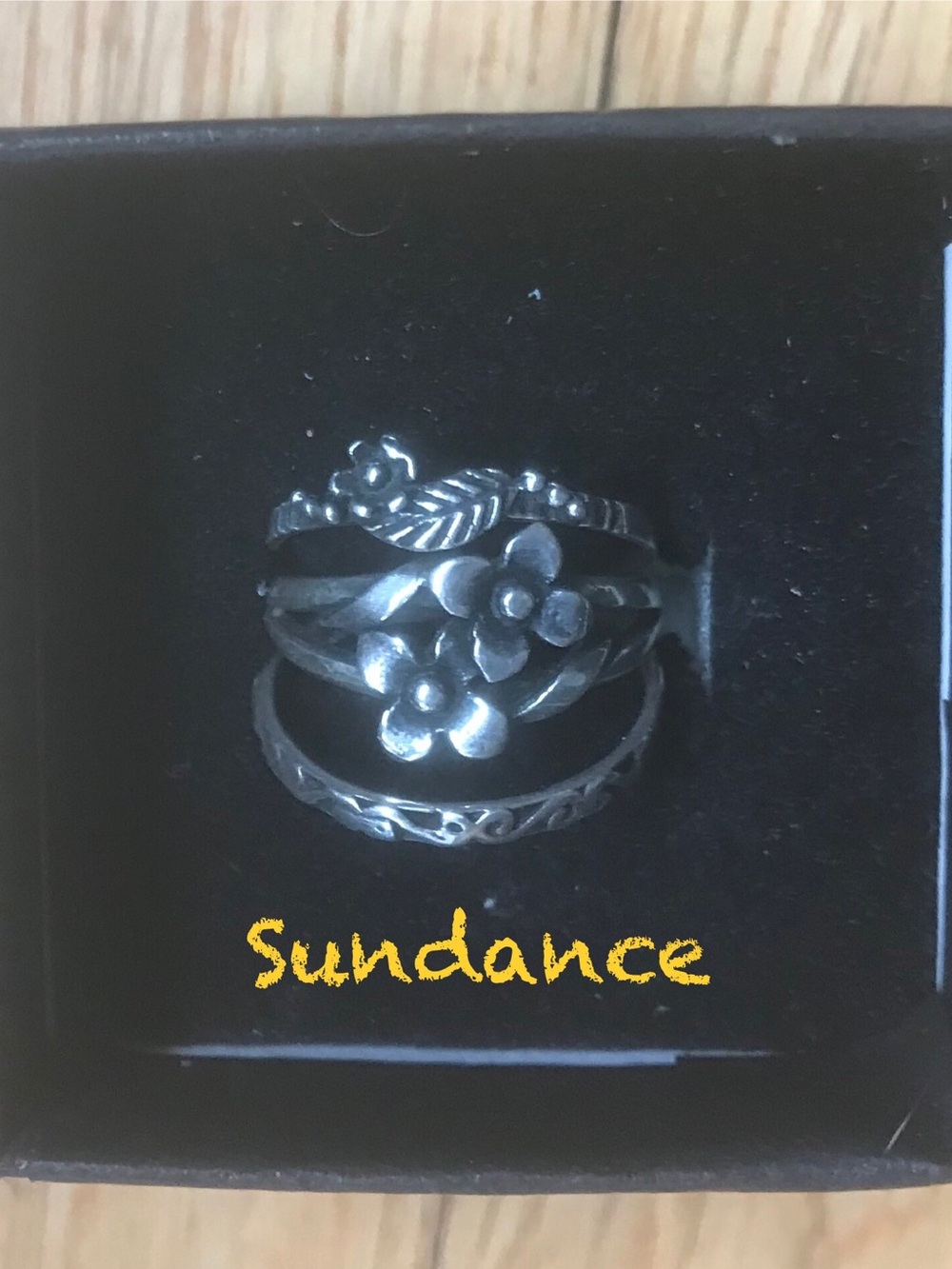 Sundance Floral Design Sterling Silver Stacking Rings Size 6